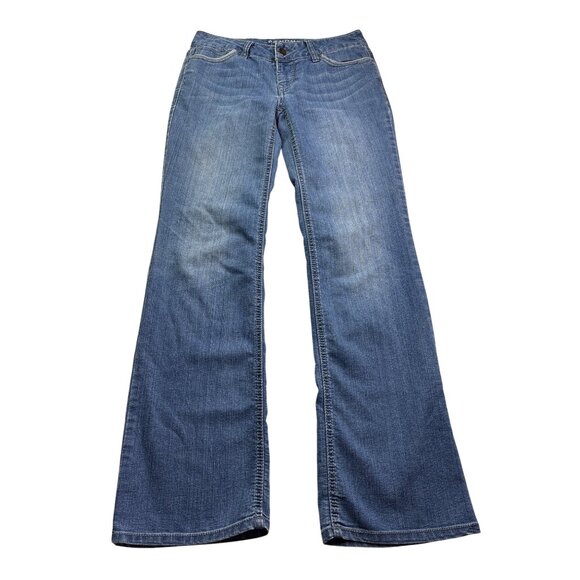 Sonoma Life Style Womens Blue Mid Rise Demi Bootcut Jeans Size 2 Medium Wash - Picture 1 of 4
